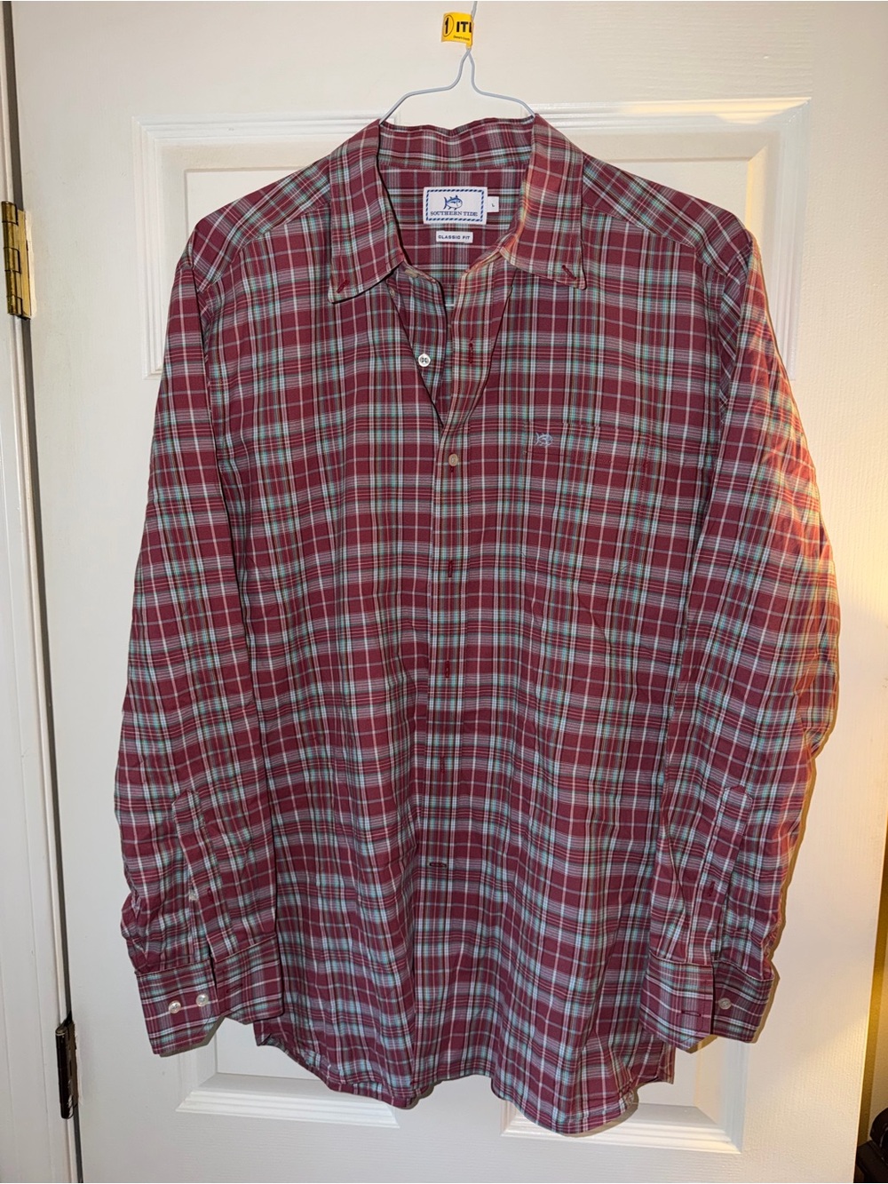 Southern Tide Classic Plaid Long-Sleeve Shirt - Red Plaid